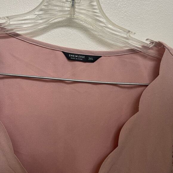 Shein Curve womens mauve pink top Sz 3xl - Picture 4 of 8